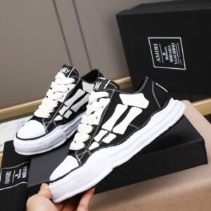 maison mihara yasuhiro mmy black sneakers white bone