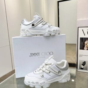 jimmy choo diamond x ii m sneakers white silver