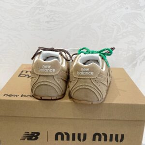 miu miu x new balance sneakers brown