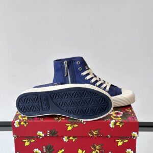 kenzo canvas high sneakers blue