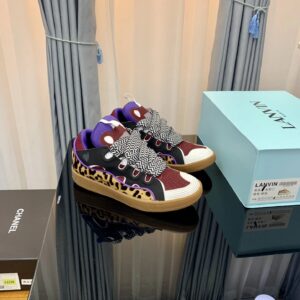 lanvin casual sneakers red black