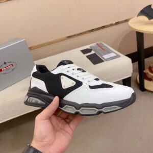 prada luxury sneakers white black