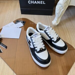 chanel black white sneakers