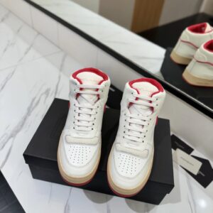 saint laurent sl61 sneakers white red