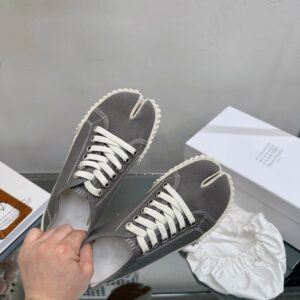 maison margiela mm6 tabi canvas sneakers grey