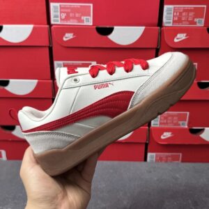puma bread sneakers white red