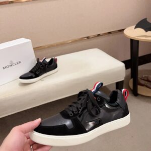 moncler lunarove black sneakers white sole