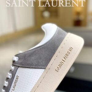 saint laurent perforated sneakers sl61 grey