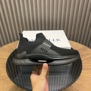 moncler ultra light knit sneakers black