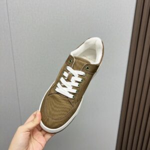 ysl sl61 canvas sneakers brown