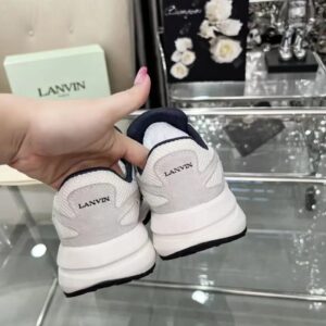 lanvin clay sneakers white black