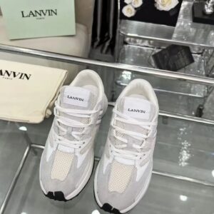lanvin clay sneakers white