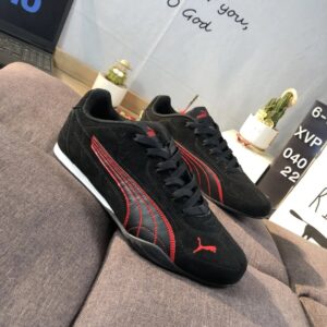puma racing sneakers black red