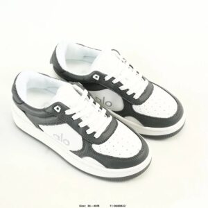 alo yoga runner sneakers black white