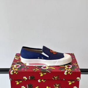 kenzo floral canvas shoes blue