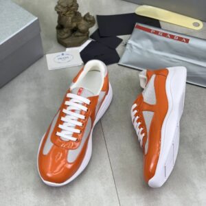 prada casual sneakers orange
