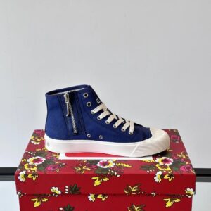 kenzo canvas high sneakers blue