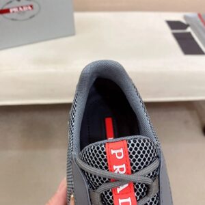 prada luxury sneakers mesh gray