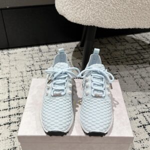 jimmy choo knit pearl sneakers blue