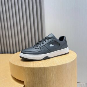 lacoste black leather sneakers