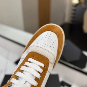 saint laurent sl80 sneakers white & camel