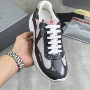 prada casual sneakers black grey