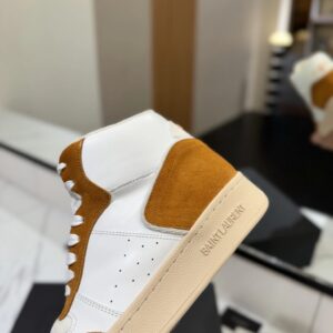 saint laurent sl80 sneakers white & camel