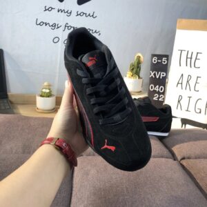 puma racing sneakers black red