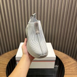 moncler ultra light knit sneakers grey