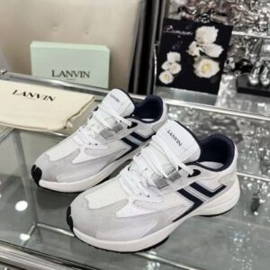 lanvin clay sneakers white black