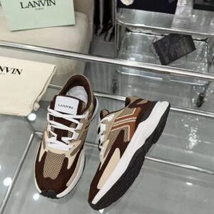 lanvin clay sneakers brown