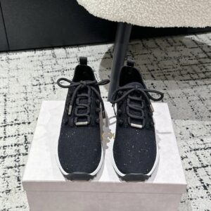 jimmy choo knit sneakers black