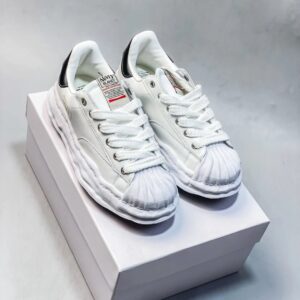 maison mihara yasuhiro mmy original sole leather sneakers white black