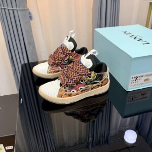 lanvin casual sneakers pink orange