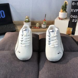 puma racing sneakers white black