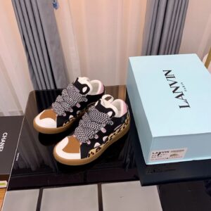 lanvin casual sneakers pink black