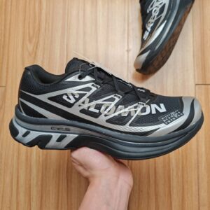 mm6 x salomon sctur 2 sneakers black silver