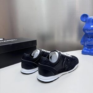 chanel panda platform sneakers black