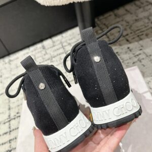 jimmy choo knit sneakers black
