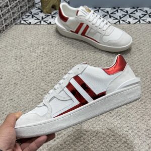 lanvin bumper sneakers white red