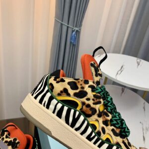 lanvin leopard and zebra prints casual sneakers