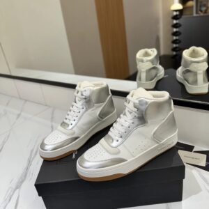 ysl sl61 sneakers silver white