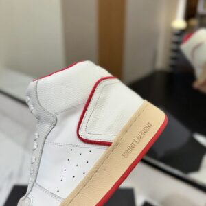 saint laurent sl61 sneakers white red