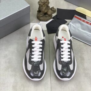 prada casual sneakers black grey