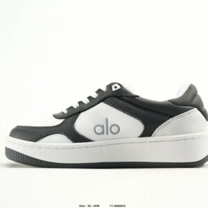 alo yoga runner sneakers black white