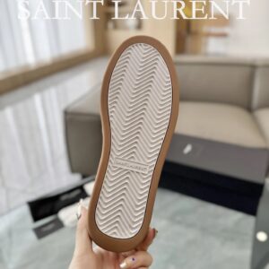 saint laurent leather sneakers sl61 green