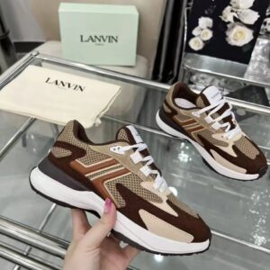 lanvin clay sneakers brown
