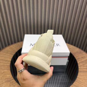 moncler ultra light knit beige sneakers