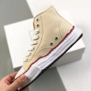 maison mihara yasuhiro mmy original sole high sneaker black beige