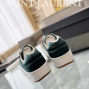 saint laurent leather sneakers sl61 green